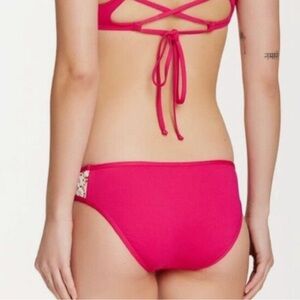Lucky Brand - Crochet & Magenta NEW Bikini Bottoms - SMALL